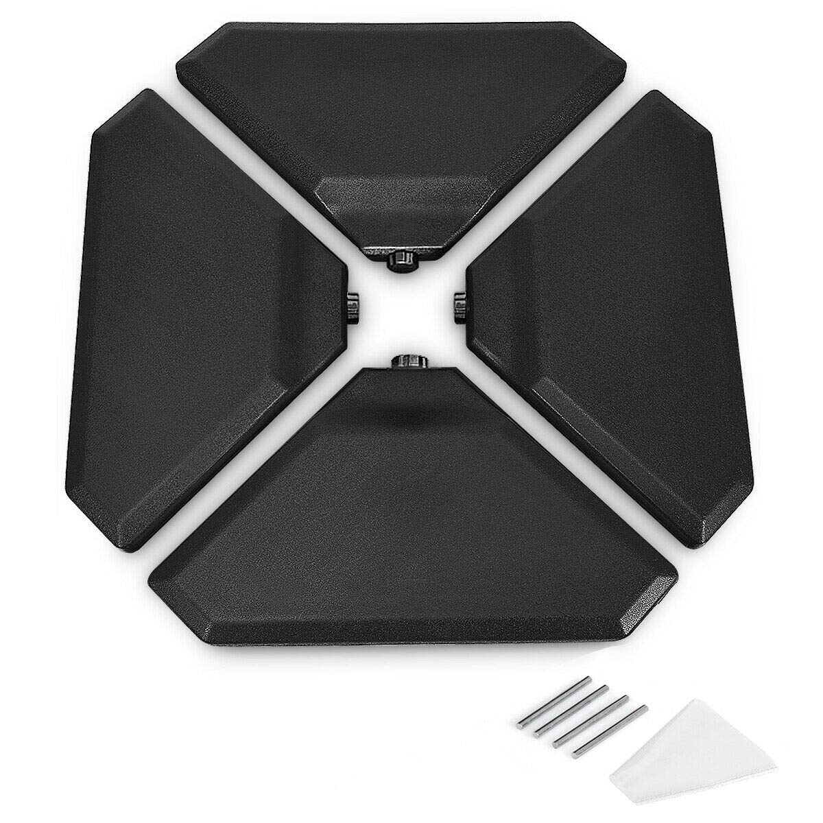 Dortala 4Pcs Cantilever Offset Umbrella Base Weight Stand, Base Stand For Cantilever Offset Patio, Water Or Sand Filled Triangle