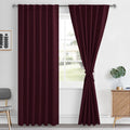 Hiasan Christmas Blackout Curtains 2 Panels For Bedroom, Back Tab & Rod Pocket Curtains Sewn With Tiebacks, Room Darkening Therm