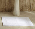 Better Trends 100% Cotton Lux Collection Bath Mats, White Bath Mat - Tufted, Reversible & Absorbent & Machine Washable Bath Mats