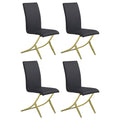 Coaster Home Furnishings Carmelia Upholstered Dining Side Chair Black (Set of 4)