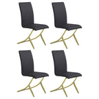 Coaster Home Furnishings Carmelia Upholstered Dining Side Chair Black (Set of 4)