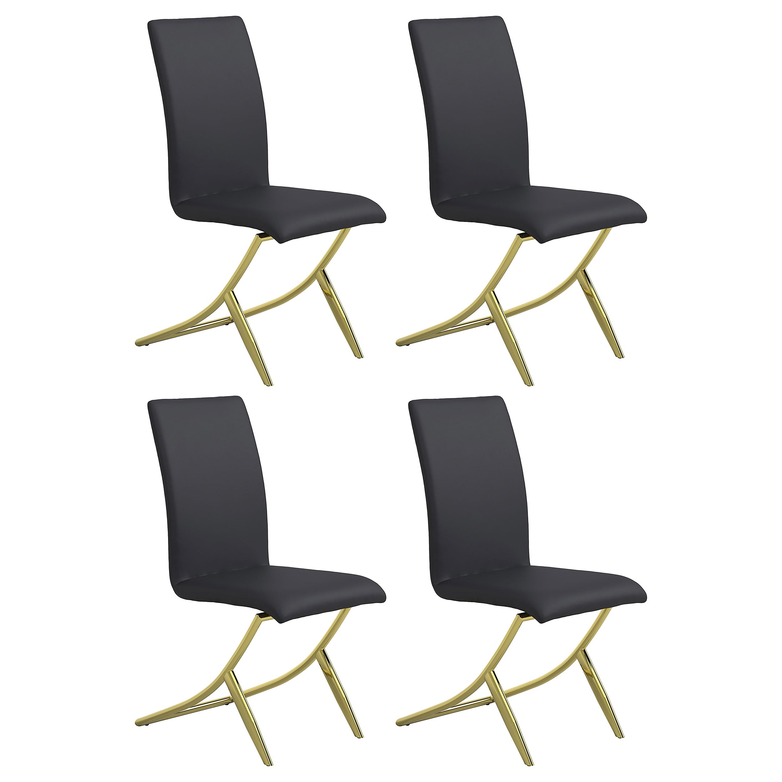 Coaster Home Furnishings Carmelia Upholstered Dining Side Chair Black (Set of 4)