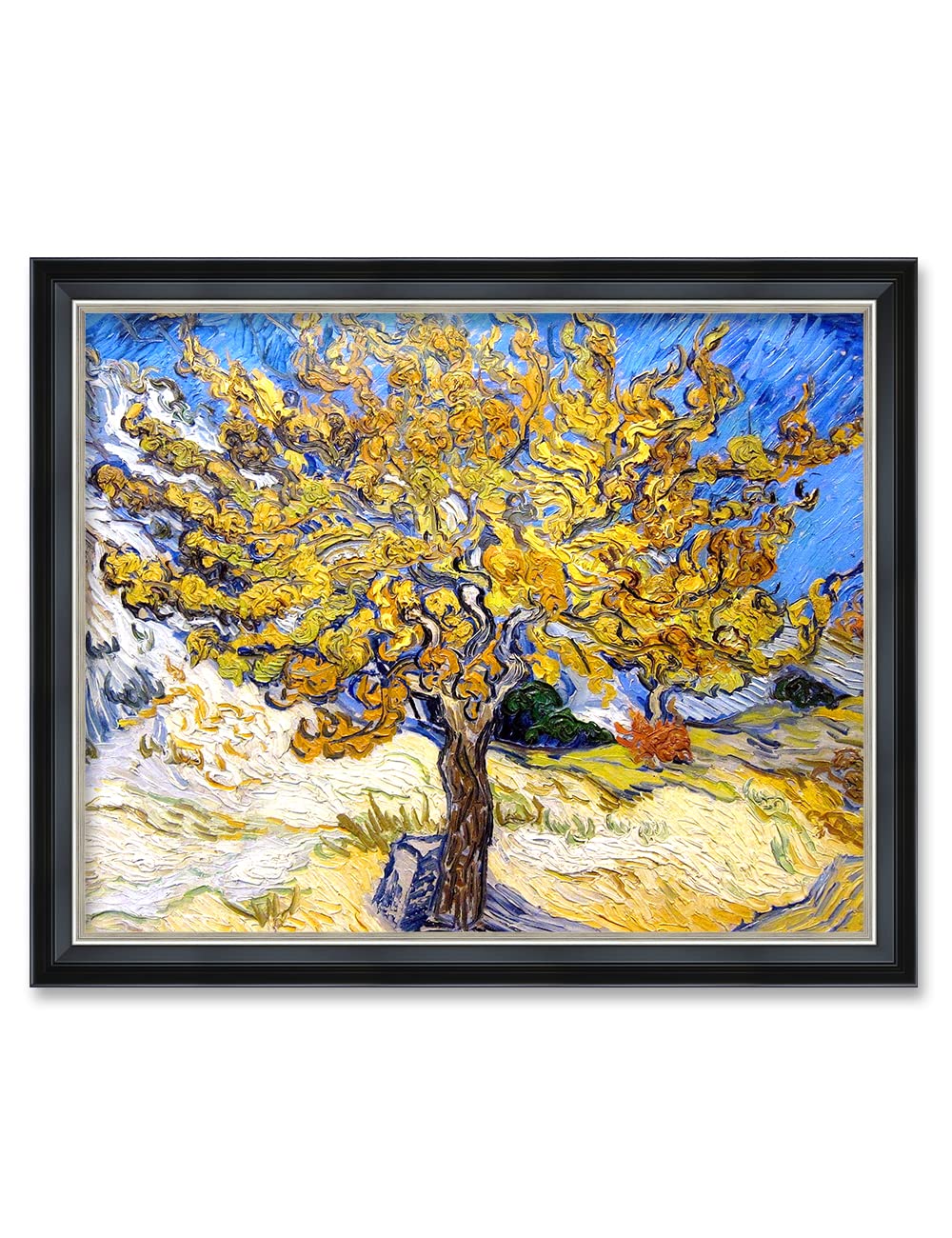 DECORARTS - The Mulberry Tree by Vincent Van Gogh. Giclee Print Art Reproduction with matching Solid Wood Frame in Classical Sty