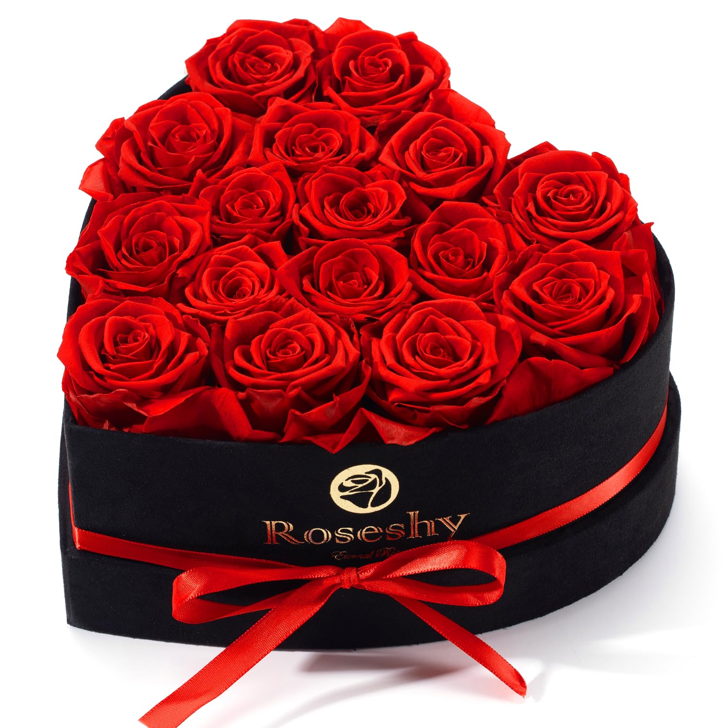 Mothers Day Flowers Roses Gifts For Mom,16Pcs Forever Preserved Roses In Heart Shape Gift Box,Mothers Day Delivery Prime Gifts-R