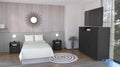 DEPOT E-SHOP Minto 3 Piece Bedroom Set, Cabinet Dresser + 2 Nightstands, Black