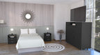 DEPOT E-SHOP Minto 3 Piece Bedroom Set, Cabinet Dresser + 2 Nightstands, Black