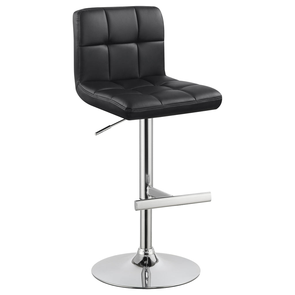 Coaster Adjustable Bar Stool 29" Black and Chrome 102554