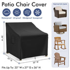 Richwon Adirondack Chair Covers Waterproof, Lawn Outdoor Chair Covers 2 Pack, Patio Chair Covers For Outdoor Furniture Fits Up T
