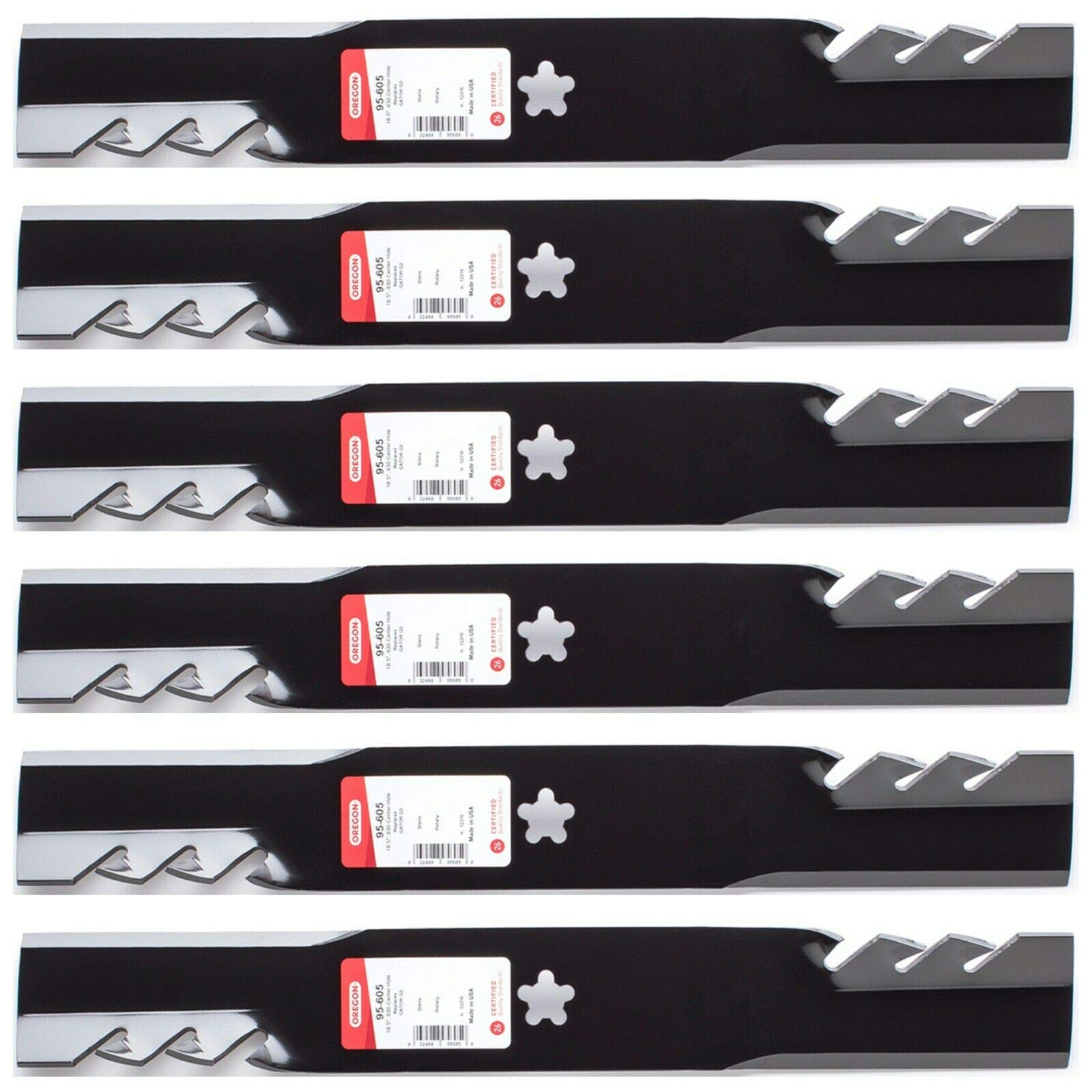 6Pk Oregon 95-605 Gator G3 Blades For 54' Husqvarna Yth24V54