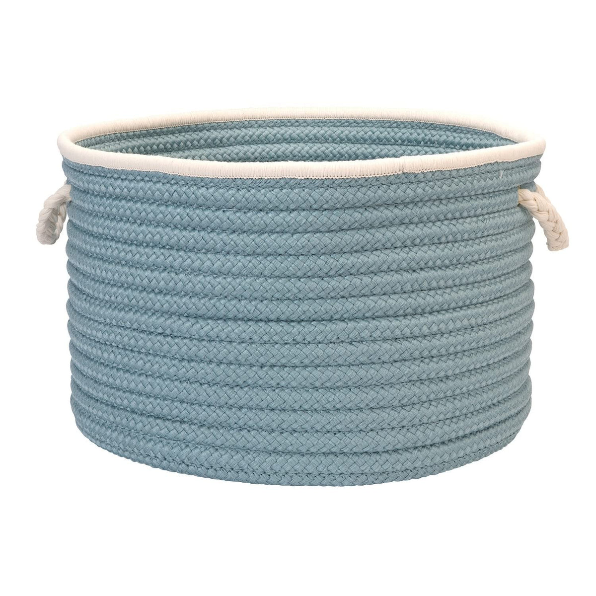Doodle Edge Colonial Mills Utility Basket, 18 By 12-Inch, Light Blue
