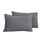JELLYMONI Pillowcases Standard Set of 2 Cotton Envelope Pillow Covers Black 20  26in Bed Pillow Cases 100% Washed Cotton Soft Br
