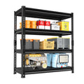 SDXYSTCE 48 W Garage Shelving Heavy Duty, 1800LBS Loads Adjustable Garage Storage Shelves, 4Tier Metal Shelving Units and Stor