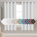 H.VERSAILTEX Linen Blackout Curtain 63 Inches Long for Bedroom/Living Room Thermal Insulated Grommet Linen Curtain Drapes Primit