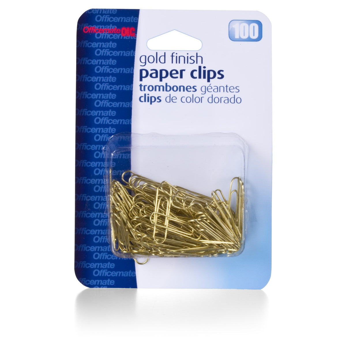 Officemate Gold Tone Paper Clips, No 2. 100 Pk, (30916)