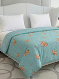 Monte Carlo Cozy Flannel Floral Double Bed Comforter | 200 Gsm Polyester Fabric, 3 Ply Size 220 X 240 Cm | Soft Warm Quilt With 