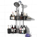 Epicano Hanging Shower Caddy for Handheld Showerheads, AntiSwing Overhead ShowerCaddy with Removable Hooks & Holders for Razor,