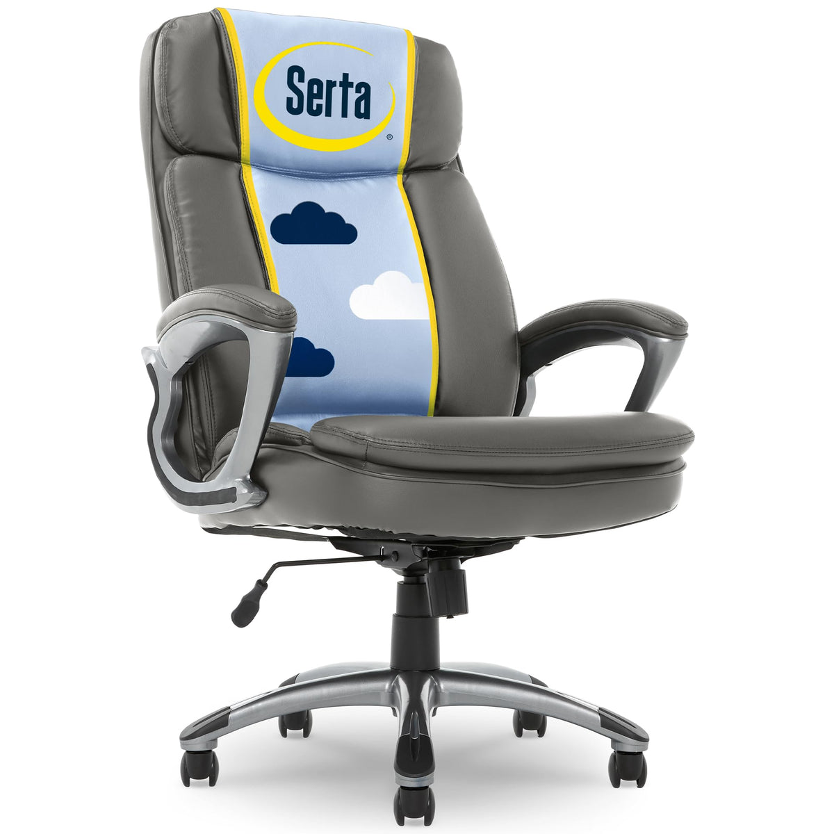 Serta Fairbanks Big And Tall High Back Executive Office Chair, Ergonomic Gaming Computer Chair With Layered Body Pillows, Contou