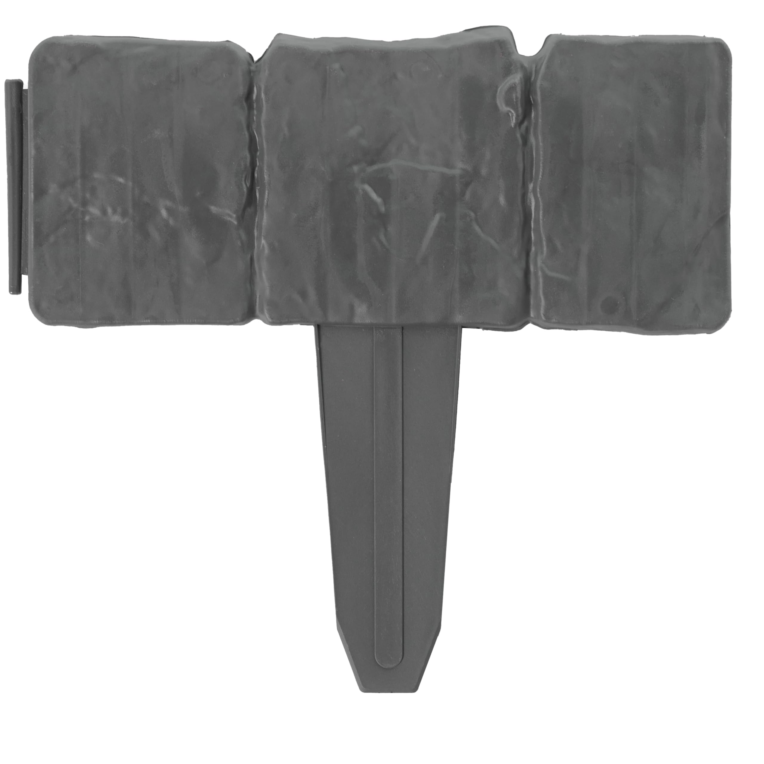 Gardenised Cobbled Stone Style Outdoor Lawn Edging Gate 10Pk Interlocking Stakes, Gray