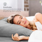 Tafts 100% Viscose Derived From Bamboo Sheets King Size Bed Sheet Set, 17 Inch Deep Pockets, Luxuriously Soft, Silky, Cooling Sheets, Double Stitched, Lifetime Quality Promise (Gray/Grey)