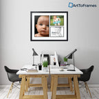 Arttoframes Collage Photo Frame Double Mat With 1 - 13X19 And 2 - 9X12 Openings And Satin Black Frame