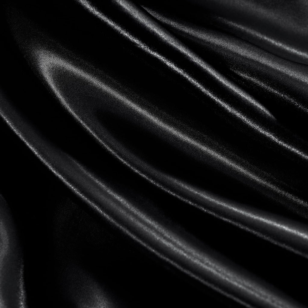 Golal Satin Sheets Twin Size - 3 Pieces Luxury Silky Soft Bed Sheets For Kids, Wrinkle-Free Black Satin Silk Sheet Set With 1 Deep Pocket Fitted Sheet, 1 Flat Sheet, 1 Pillow Case