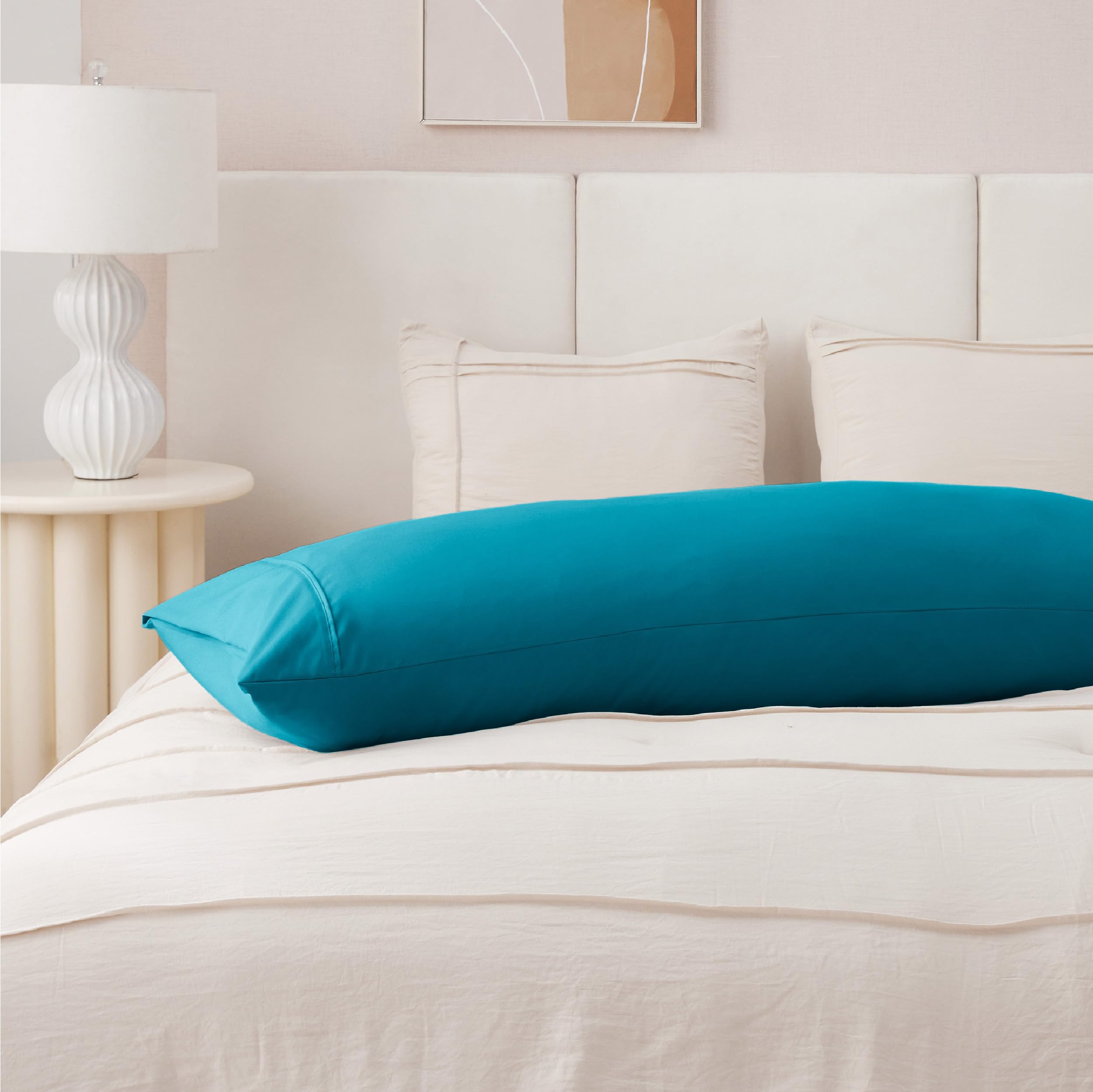 Bedsure Body Pillow Case Cover - Teal Polyester Microfiber Long Pillow Cases, Ultra Soft And Cozy Body Pillowcase With Envelope Closure, 1 Pack, 20X54 Inches