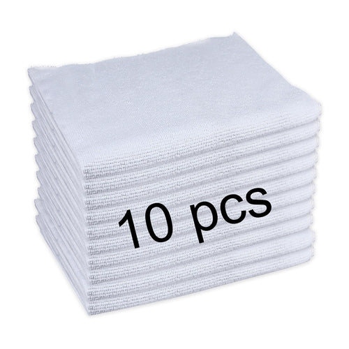 10 pcs Sublimation Towels Blank,12 x 12 Inch white microfiber towels wash cloths,white hand towels for bathroom wash clothes, sm