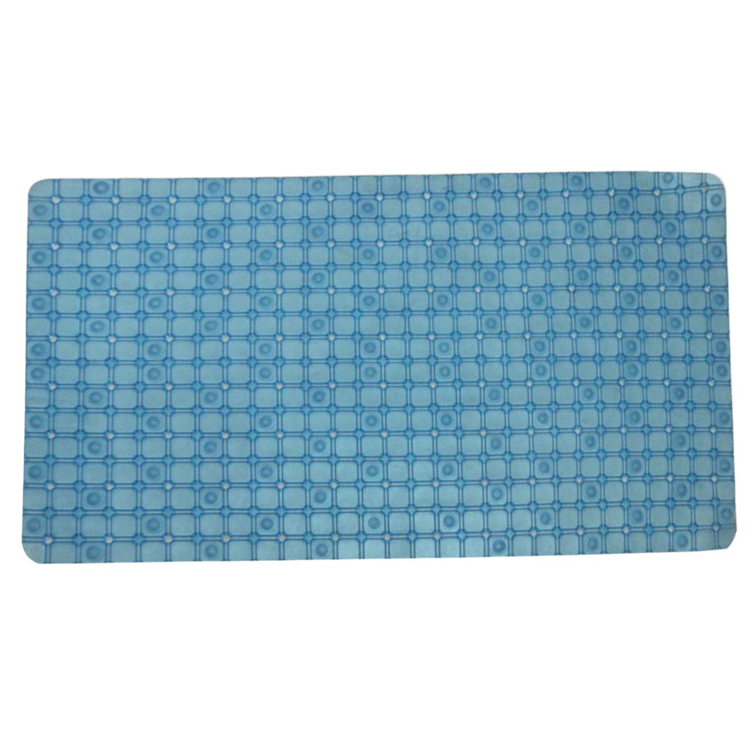 Kuber Industries PVC 1 Piece Bath Mat with Suction Cups (Sky Blue)CTKTC5594