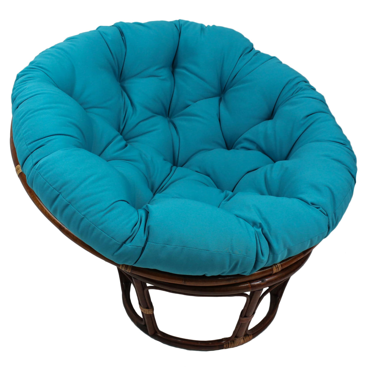 Blazing Needles Twill Papasan Cushion, 1 Count (Pack of 1), Aqua Blue