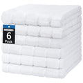 HOMERHYME White Hand Towels, 6 Pack 25*15 Microfiber Hand Towels for Bathroom Kitchen, All-Purpose Quick Dry Lint Free Soft 