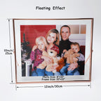 Ahago Rose Gold Floating Frame (10''X12'', Horizontal), For Picture 8.5X11, 8X10, 7X9, Tabletop Shelf Photo Frame, Home Or Offic