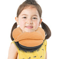Buyue Kids Travel Pillows For Airplane, 360° Head Support Sleeping Essentials For Boys Long Flight, Skin-Friendly Soft Neck Pillow For Traveling In Car Seat, (Small, Orange Grey, 40-100 Lbs)