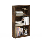 Furinno Basic 3-Tier Bookcase Storage Shelves, Amber Pine