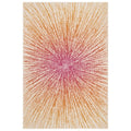 SAFAVIEH Evoke Collection 67 x 9 Fuchsia/Cream EVK228R Abstract Burst Non-Shedding Living Room Bedroom Dining Home Office Area