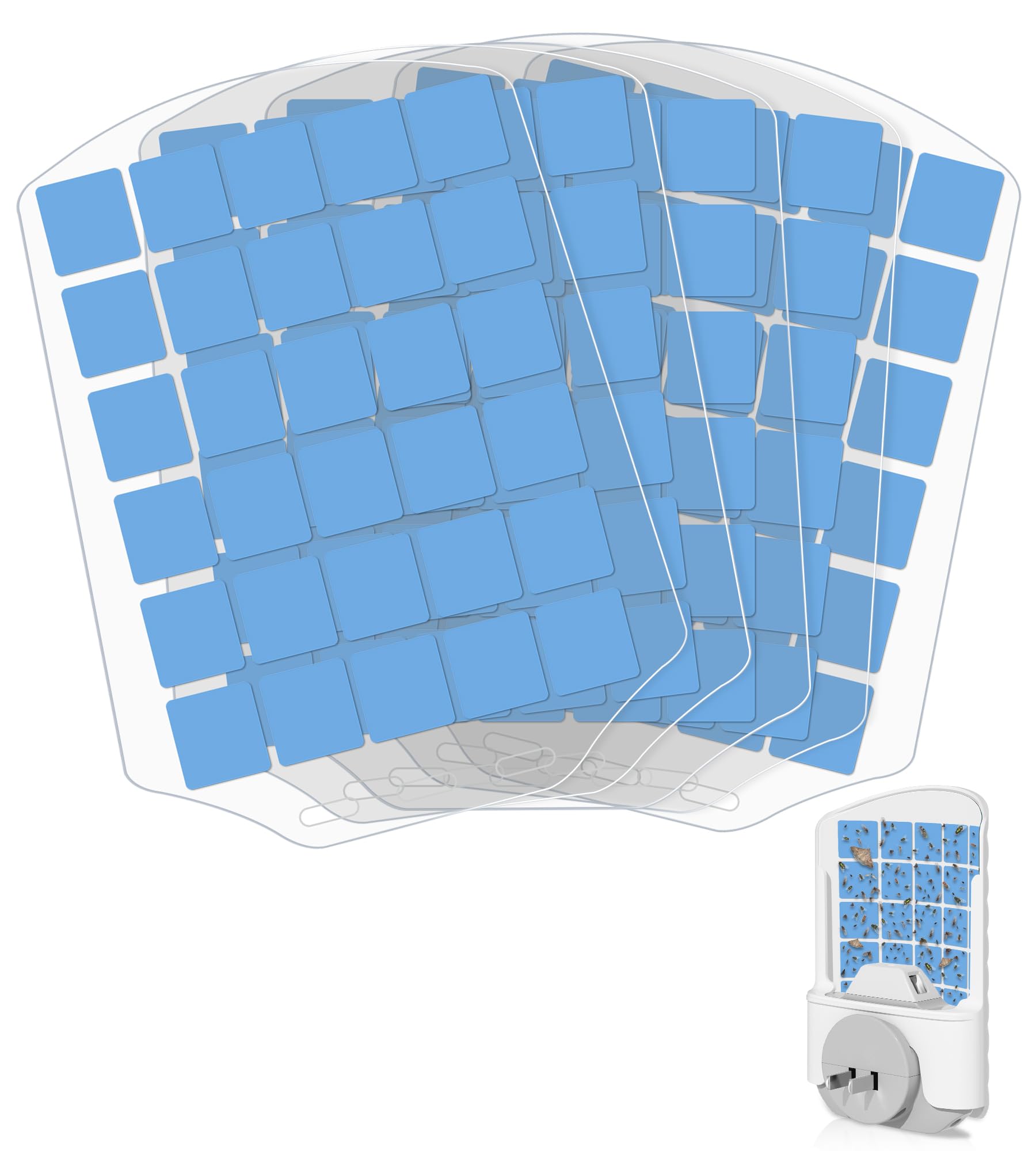 5Pcs Refills Cards For Wowcatch Flying Insect Trap N386E, Original Super Sticky Cards, High Efficiently Stick Fruit Flies, Gnats