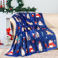 Tupmnbry Christmas Throw Blanket Christmas Cat Printed Blanket Super Soft Flannel Fleece Blanket Winter Plush Fuzzy Warm Bed Bla