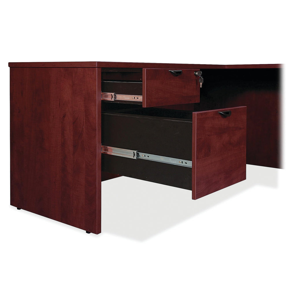 Lorell Prominence 2.0 Mahogany Laminate Left Return