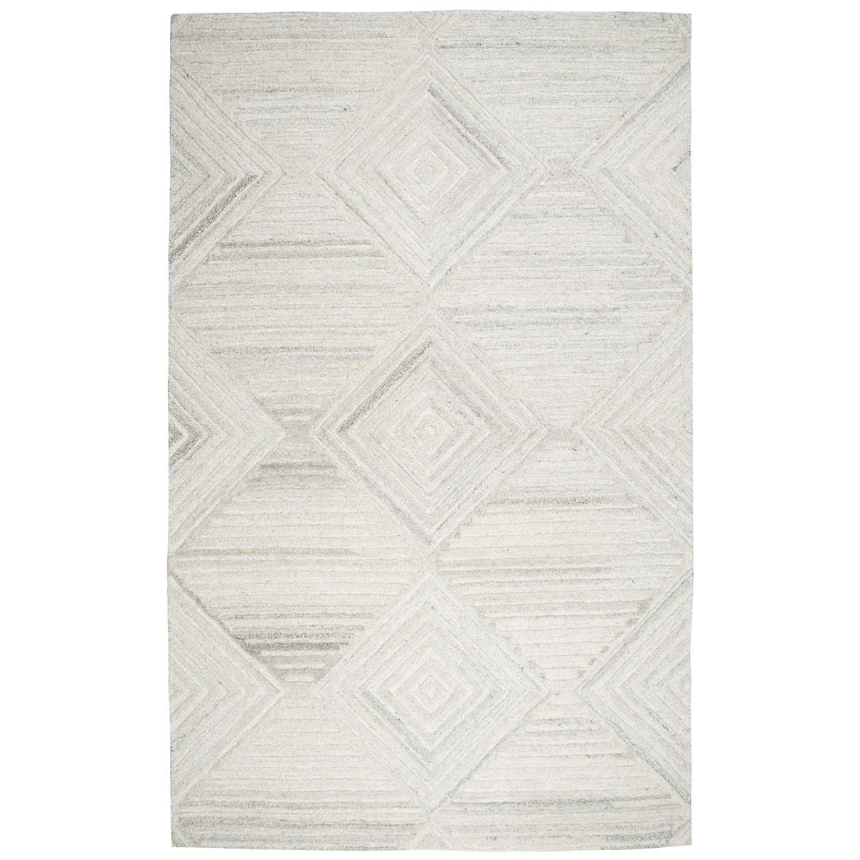 Rizzy Home Alora Decor Makalu 8' X 10' Geometric/Solid Ivory/Natural Hand-Tufted Area Rug