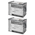 PATIKIL 9x10.6x9in Clear Storage Bags, 2PCS Plastic Storage Bags Clear Small Zippered Organizers Foldable Closet Bed Sheet Organ
