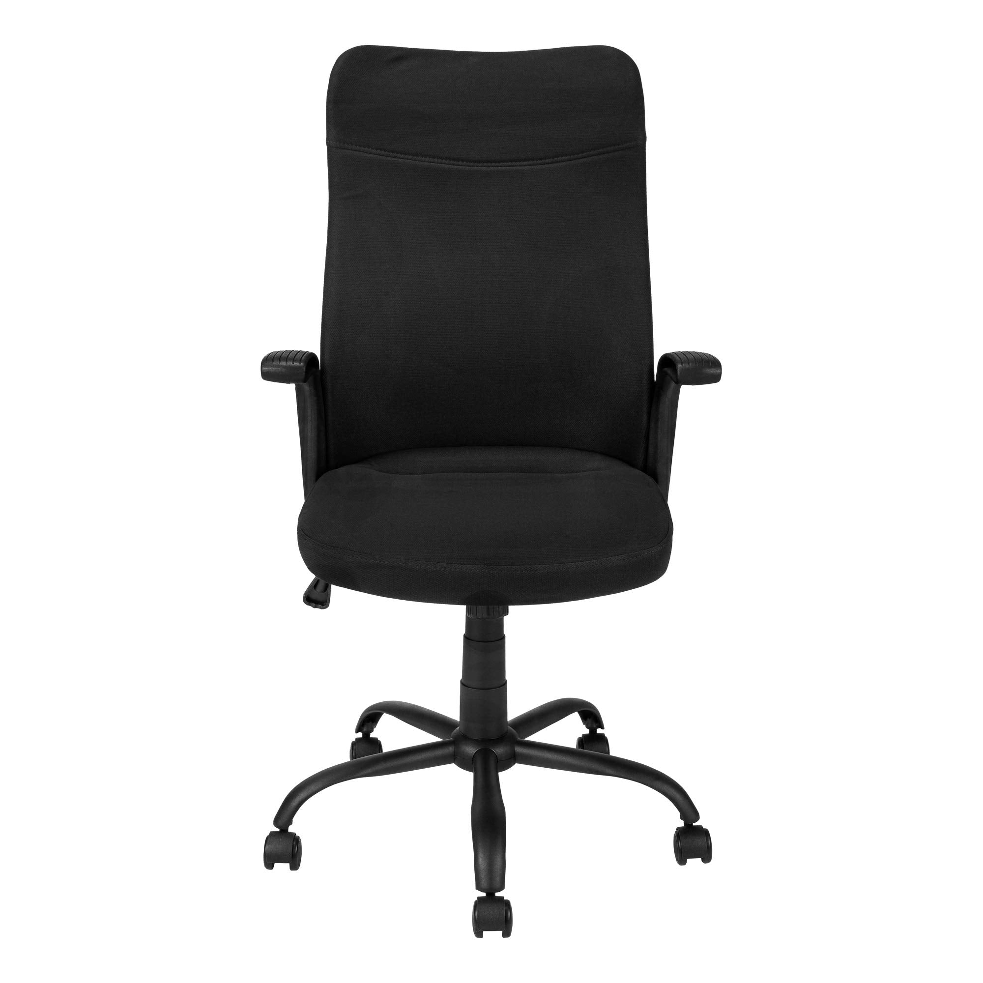 Monarch Specialties BLACK FABRIC/MULTI POSITION OFFICE CHAIR