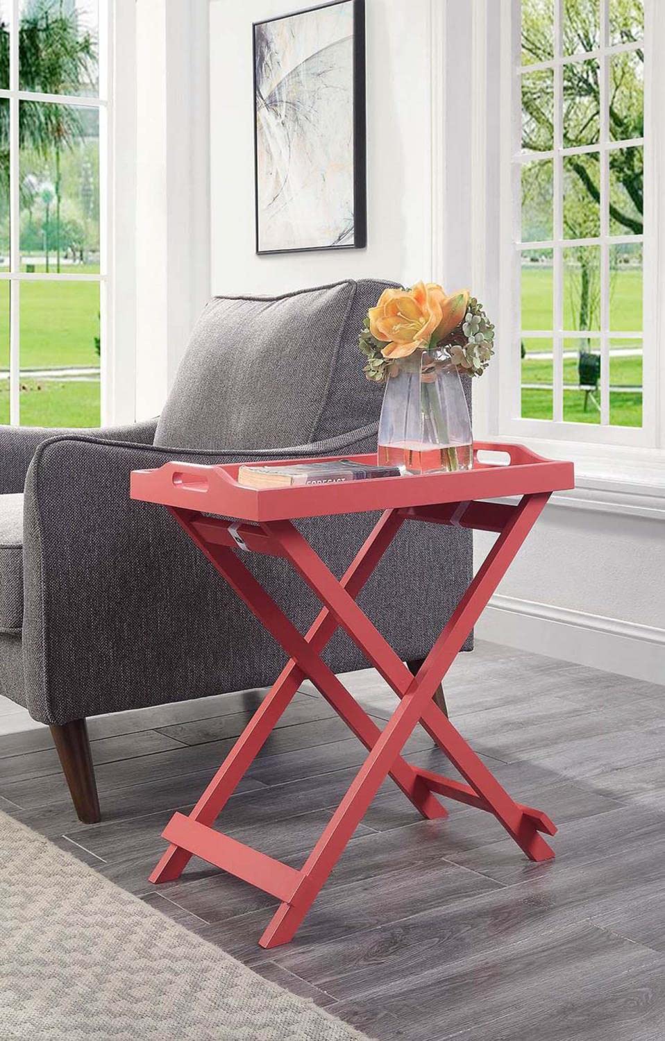 Convenience Concepts Designs2Go Tray Table, Coral