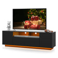 WLIVE TV Stand for 65 Inch TV, Modern Entertainment Center with LED, 58 TV Console with Storage Cabinet, TV Stands for Living Ro