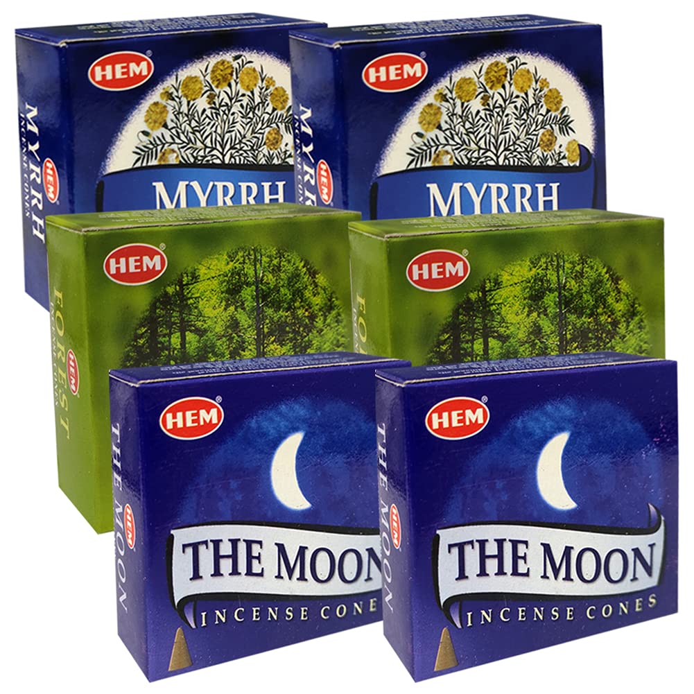 Forest The Moon Incense Cones & Holder Bundle Variety Pack From Hem Trumiri Insense Inscents Insencents Insence