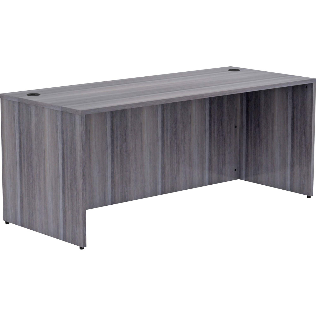 Lorell, Llr69551, Weathered Charcoal Laminate Desking Desk Shell, 1 Each