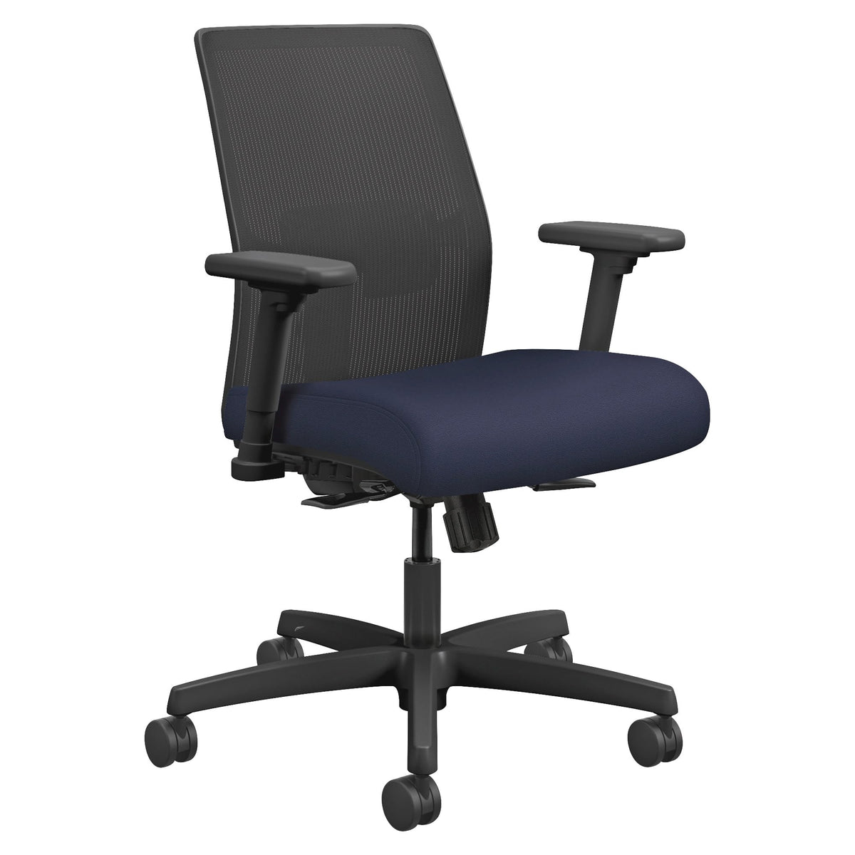 Hon I2L1Amlc98Tk Ignition 2.0 4-Way Stretch Low-Back Mesh Task Chair, Navy Seat, Black Back/Base