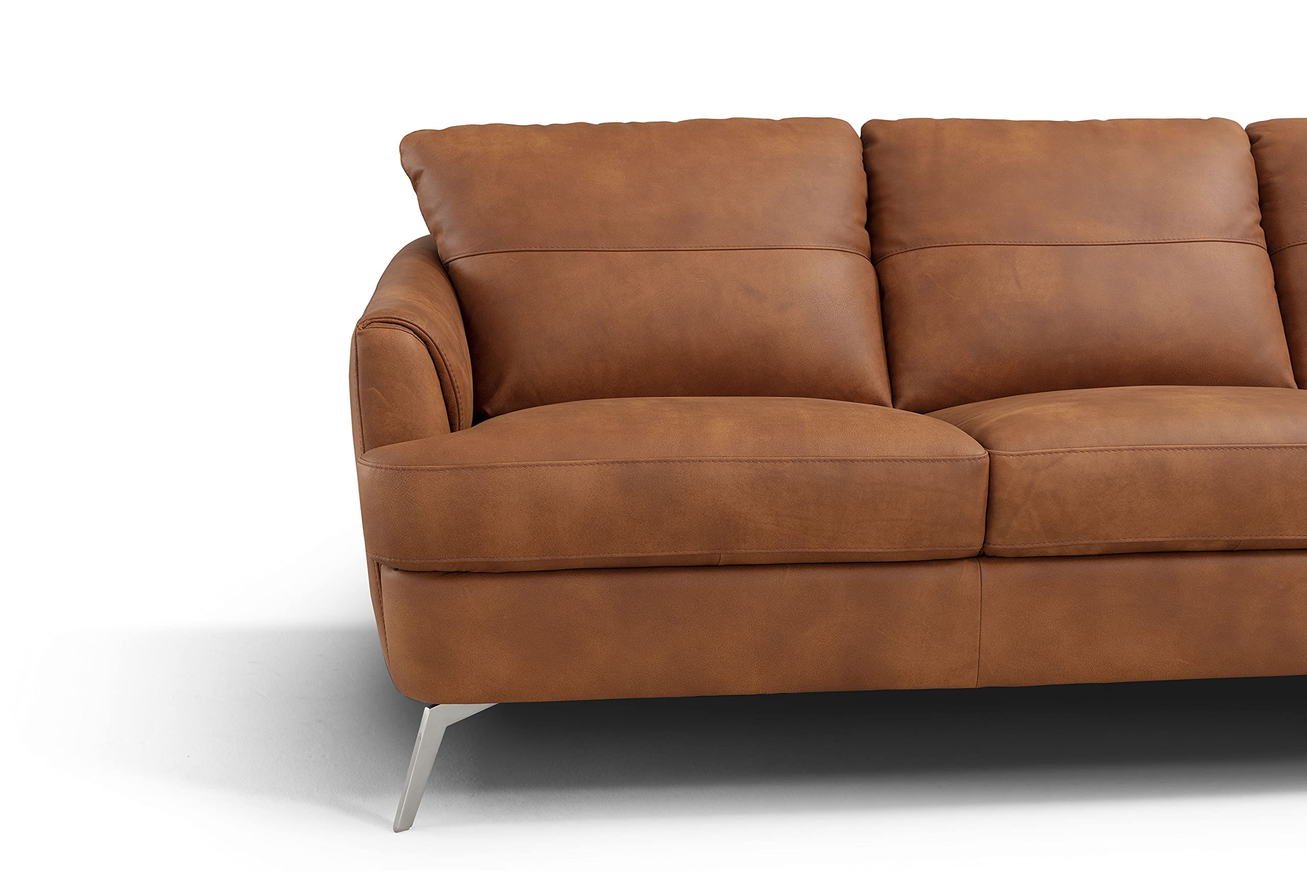 Acme Safi Contemporary Leather Upholstered Sofa in Cappuccino