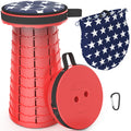 ALEVMOOM Upgraded Retractable Folding Stool Camping Stool, Collapsible Telescoping Stool for Adults, Lightweight Yet More Sturdy