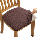 Fuloon Stretch Dining Chair Covers, Chair Seat Covers Washable Seat Cushion Slipcover Chair Cover Dining Room For Hotel, Ceremony, Banquet Wedding Party (Chocolate, 4)