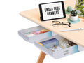 Desk Oasis 2 Pack Under Desk Storage, Plastic Desk Accessories, Slide Out Desk Drawer Attachment - Plastic Desk Accessories, Und