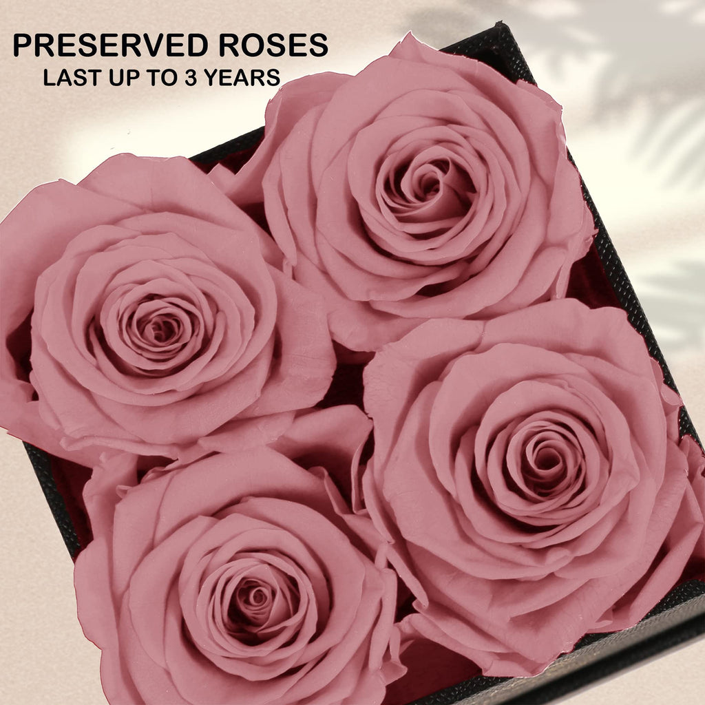 UFOREVER ROSES Preserved Roses in a Box, Dusty Pink Real Roses Gift for Her